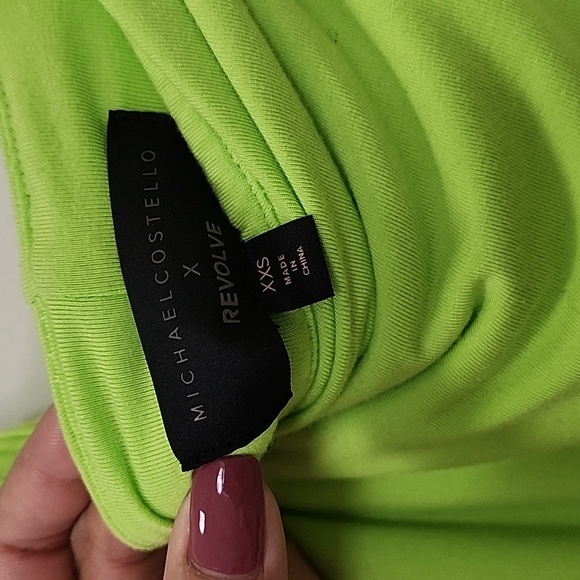 REVOLVE X Michael Costello Zendaya Skirt in Bright Green  size xxs - Picture 11 of 13